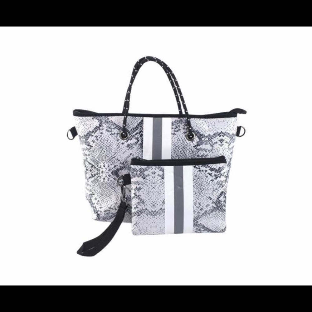 Neoprene Mini Tote with Wristlet Pouch